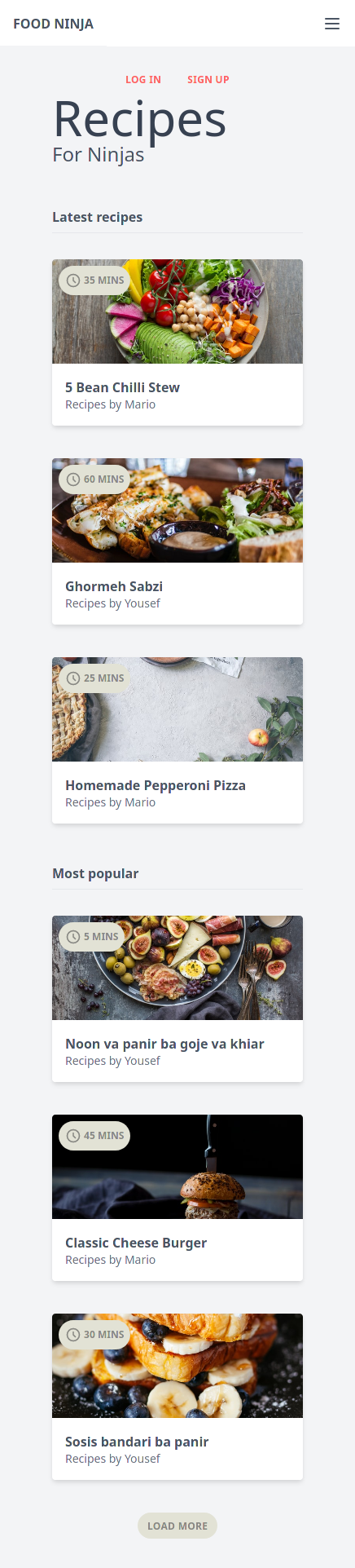 GitHub - YRlp98/ninja_food_with_tailwindcss: A simple responsive ...