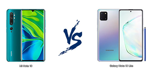 مقايسه گوشي GALAXY Note10 Lite با موبايل شيائومي Mi Note 10