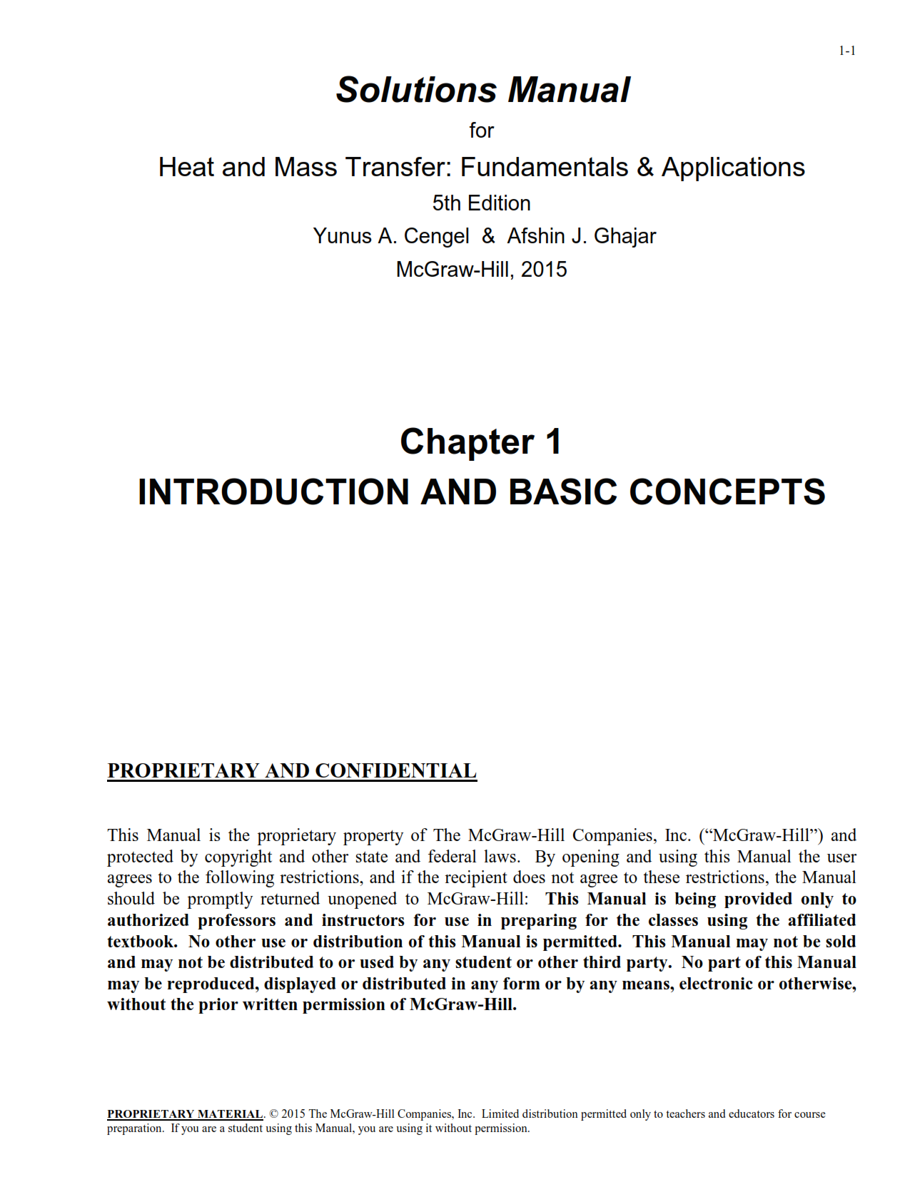 download free Heat and mass transfer fundamentals and applications 5th edition solution manual written by Cengel eBook pdf