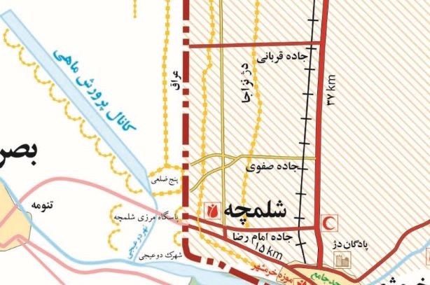 نقشه منطقه عملیاتی شلمچه 