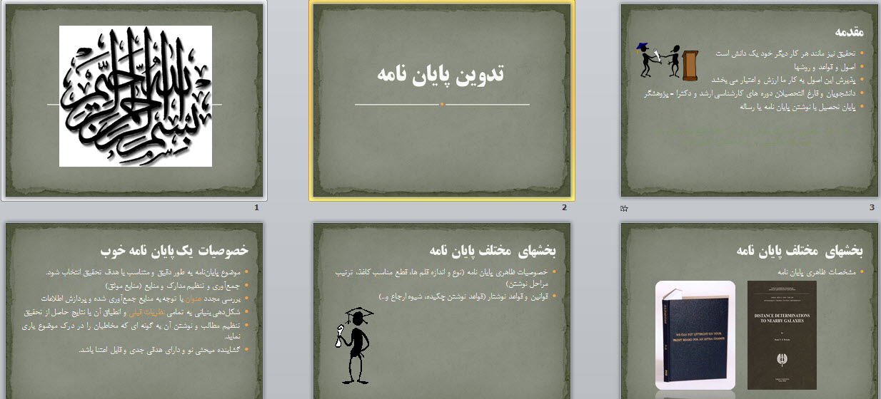 پاورپوینت تدوین پایان نامه