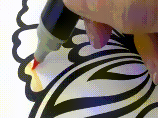 کار با ماژیک رنگ آمیزی