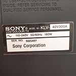 KLV-40V300A | SONY | تعمیرات | سونی | غرب