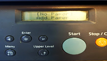 پیام NO PAPER در پرینتر سامسونگ