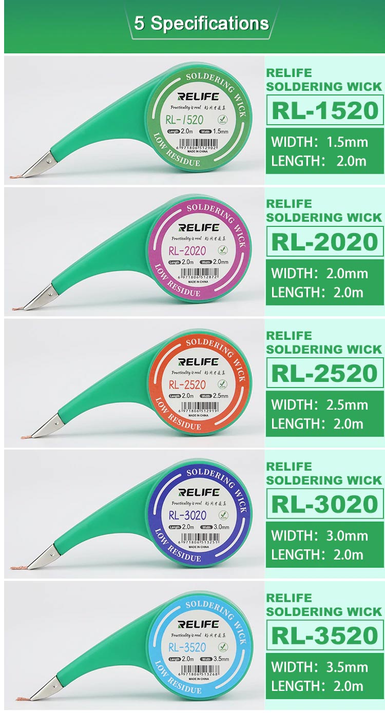 سیم قلع کش حلزونی RELIFE مدل RL-3520 اورجینال با کیفیت عالی