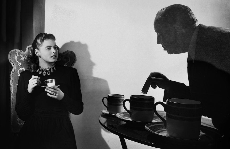 Alfred Hitchcock and Ingrid Bergman in Notorious Photoshoot