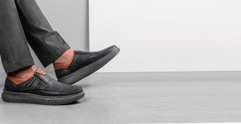 خرید کفش روزمره مردانه پسرانه چرمی مشکی جدیدترین سال 2021